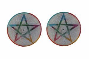 Soapstone Plate Pent 5" X2