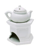 Oil Burner Ceramic Teapot 6.5" 3PCS