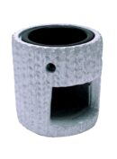Oil Burner Ceramic Round Grey