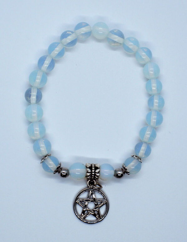 Bracelet 8mm Bead Opalite Pent