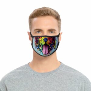 Mask Colourful Dog /Tongue 2PCS