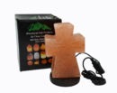 Salt Lamp Cross USB 12cm