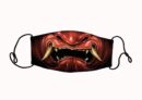Mask Glow In Dark Red Face Fangs