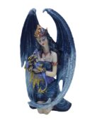 Fairy Holding Dragon Blue
