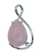 Pendant Drop Fancy Rose Quartz
