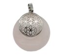 Pendant Donut FOL Rose Quartz