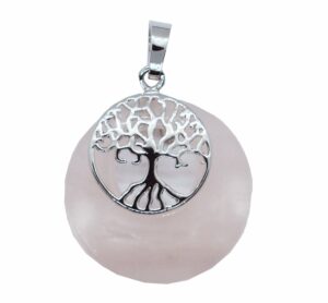 Pendant Donut TOL Rose Quartz