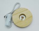 Light LED Wooden Base White