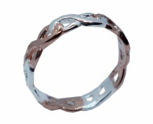 Silver Ring Eternity 2Tone Rose
