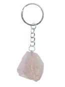 Keyring Rough Rose Quartz Aura
