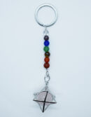 Keyring Merkaba Rose Quartz