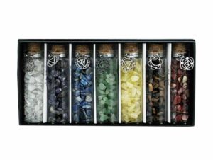 Bottle Set Chakra Chip Stone