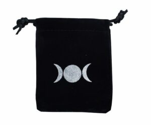 Pouch Velvet Black Triple Moon 5PCS