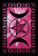 Bedspread Single Triple Moon Burgundy