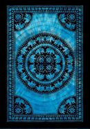 Bedspread Single Round Elephant Blue