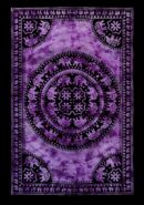 Bedspread Single Round Elephant Purple