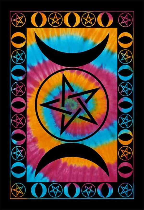 Bedspread Double Triple Moon Multicolour Swirl
