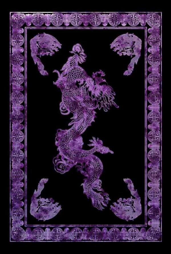 Bedspread Double Dragon Purple
