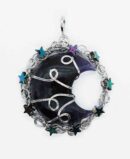 Pendant Stars Wired Amethyst Moon