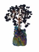 Tree Chip Black Obsidian On Rainbow Aura