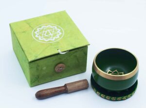 Singing Bowl Heart Green