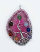 Pendant Chakra TOL Pink Agate