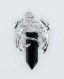 Pendant Dragon Obsidian Wand