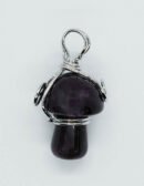 Pendant Mushroom Amethyst Wire