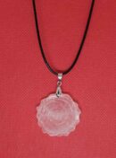 Necklace Rose 33mm Rose Quartz