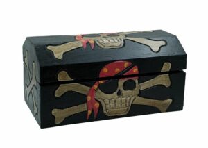Wooden Pirate Box Medium H14.5cmxW29.5cmxD16cm