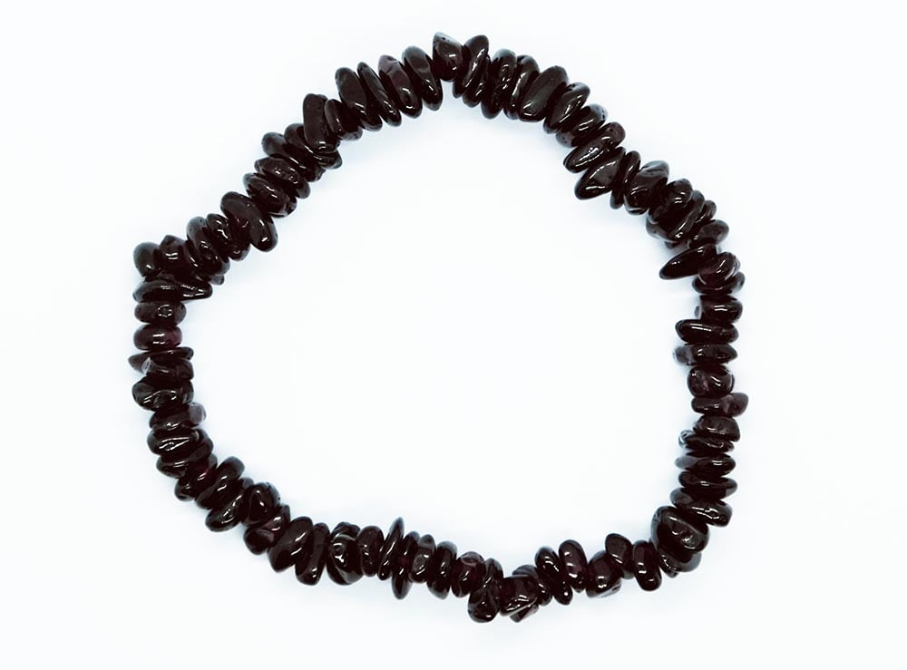 Bracelet Chip Garnet 7 Inch