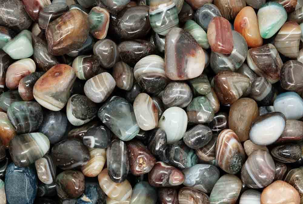 Tumblestone Natural Banded Agate
