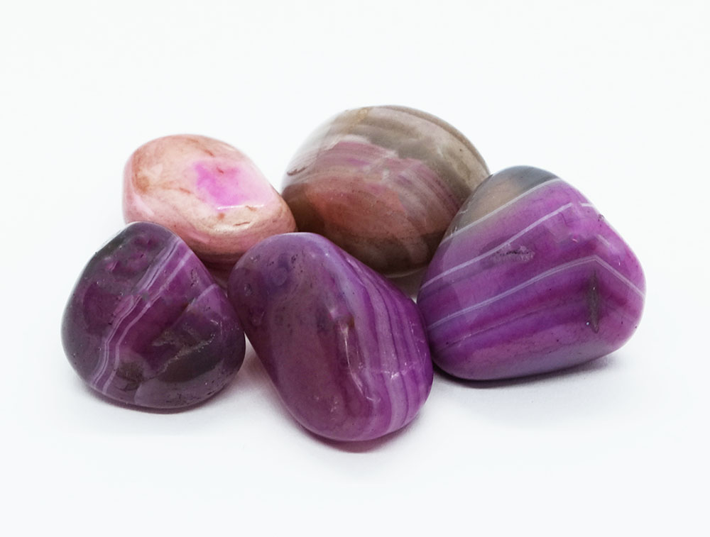 Tumble Stone Pink Banded 1-2cm (250g) save 10%