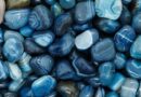 Tumblestone Navy Banded Agate