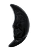 Moon Face Black Obsidian 40mm