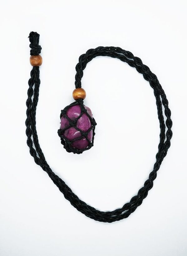 Necklace Woven For Tumble Black Large (Tumble Stone Not Included)