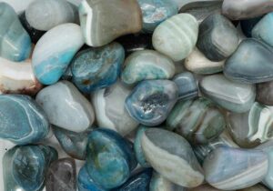 Tumblestone Green/Blue Banded Agate