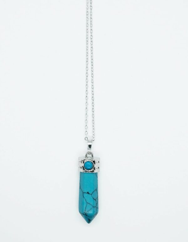Necklace Wand Blue Howlite