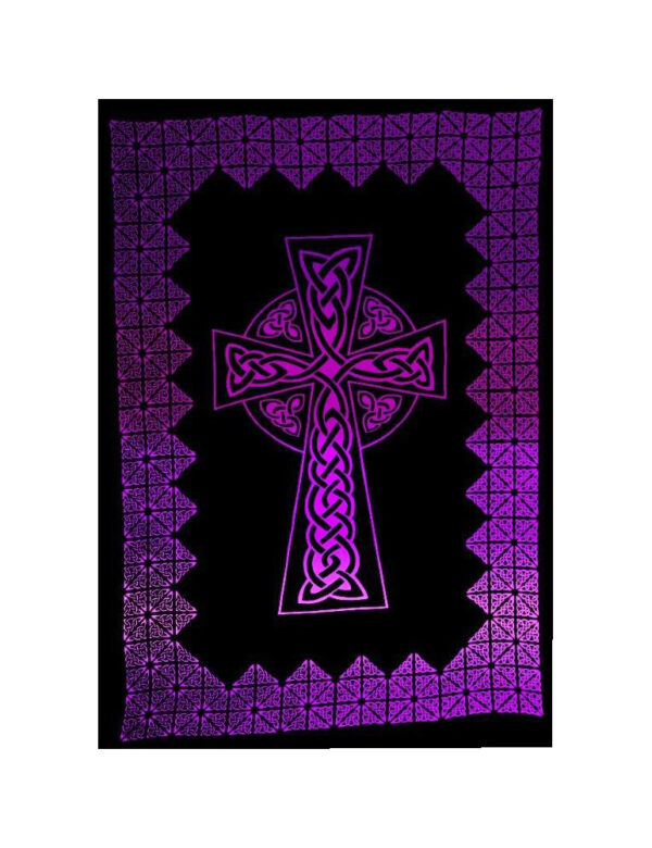Bedspread Double Cross Purple