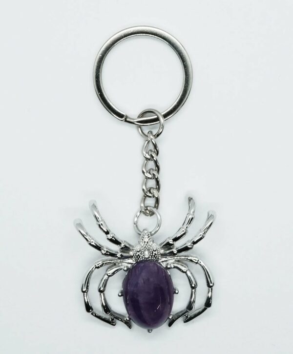 Keyring Amethyst Spider