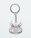 Keyring Rose Quartz Spider