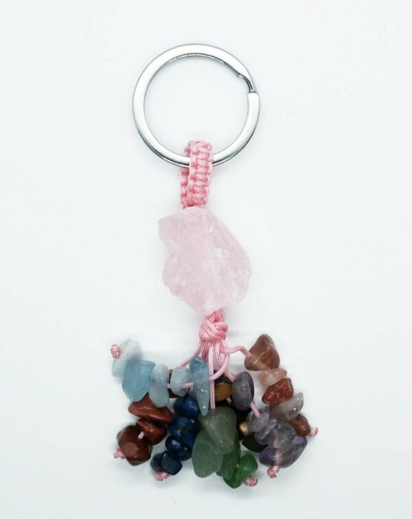Keyring Rough Rose Q Chakra