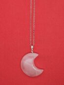 Necklace Moon Rose Quartz