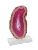 Agate Slice On Base Pink 8cm