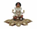 Ganesh Sitting With Leaves 12"