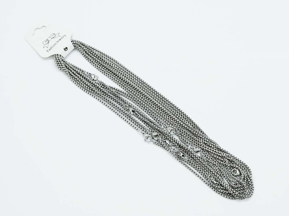 Chain Silver Plated Box 20" 10pcs