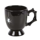 Teacup Ceramic Black Spider