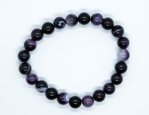 Bracelet Stripe Agate Purple