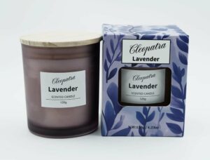 Candle W/Crystal Lavender 120g