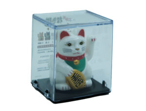 Waving Cat White Solar 2 Inches